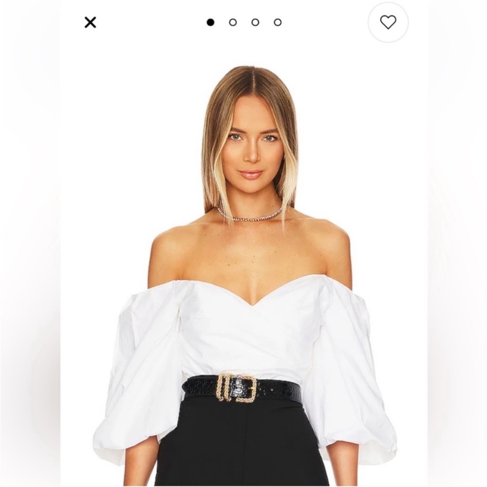 Off the shoulders white top